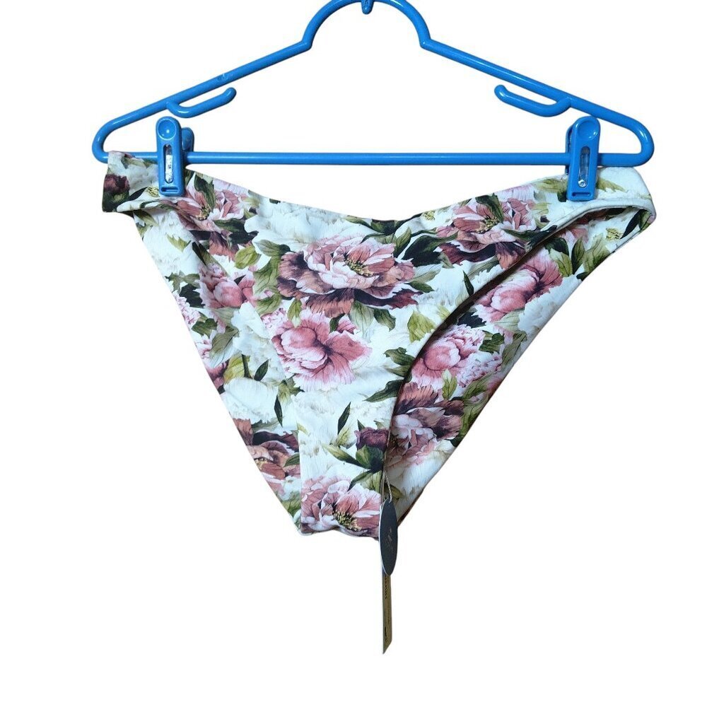 Cupshe Size XL Floral Bikini Bottom Swim Beach Resort Colorful Vacation NEW